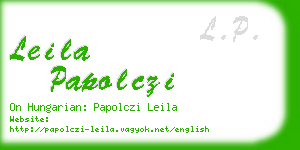 leila papolczi business card